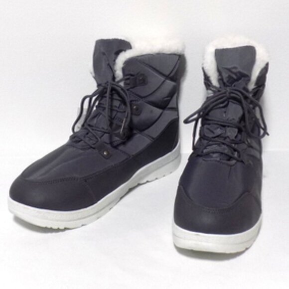 3M Thinsulate Women’s Gray with White Faux Fur Waterproof Winter Boots – Size 11 - Picture 10 of 10